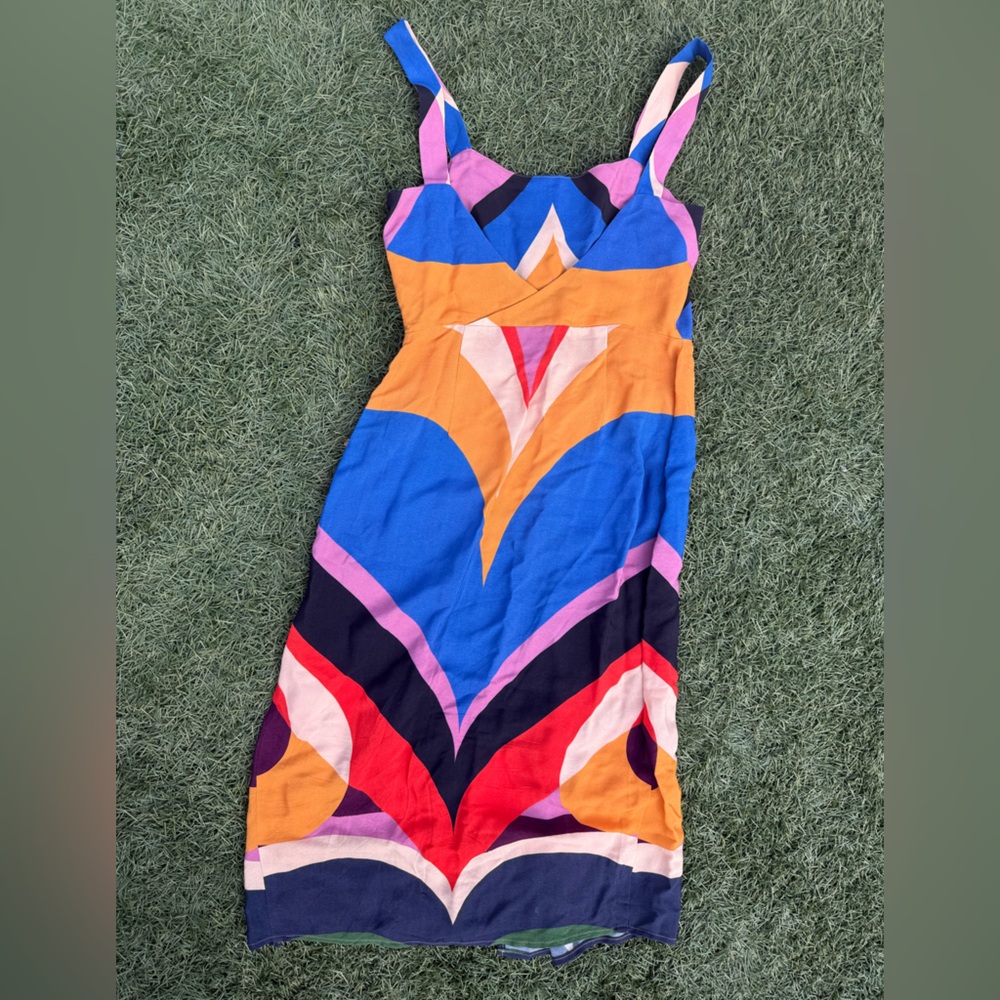 ✨Farm Rio Colorful Geometric Patterned Dress - Picture 2 of 5